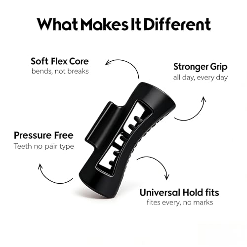 Soft Silicone Claw Clip for Thick Curly Hair – 8hr Hold