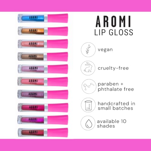 Aromi Fuchsia Lip Gloss - High-Shine Plumping Liquid Lipstick