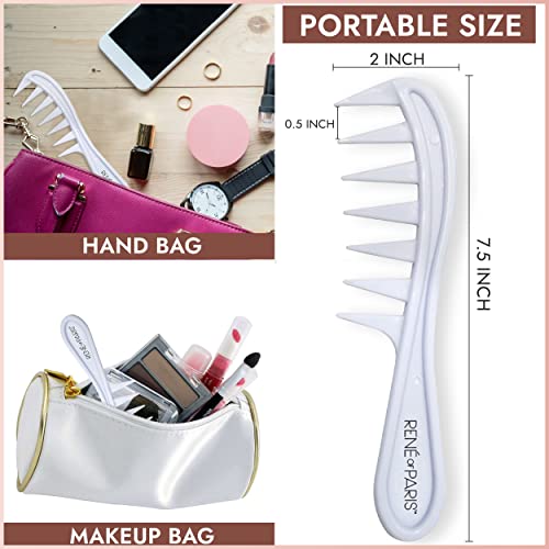 Wide Tooth Detangling Comb for Wigs & Hair Extensions - Gentle Styling Tool