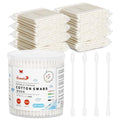 HOMEFOX Organic Cotton Swabs - 1000 Count Precision Tips
