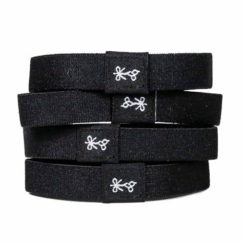 Hair Ties for Men - No-Break Elastic Bands, 4 Pack