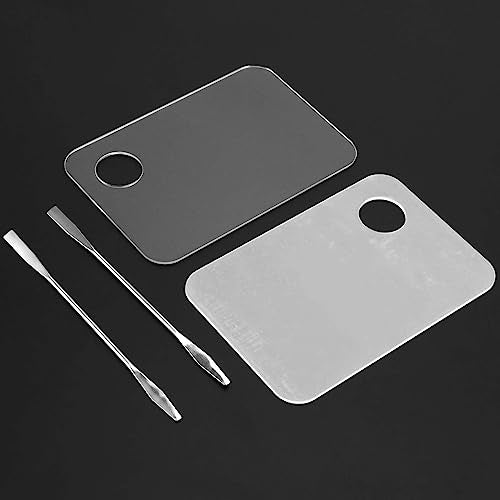 Acrylic Makeup Palette Mixing Tray Set with 6 Mixing Sticks