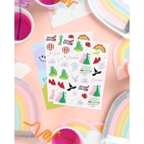 xo, Fetti Witch Temporary Tattoos - 52 iridescent Foil Pcs | Birthday Witch Accessory, Kids Wizard Party Favor, Cute Musical DIY Activity