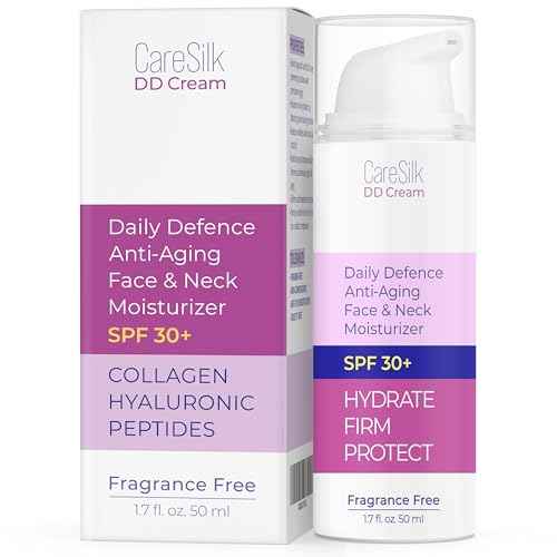 DD Cream Face Moisturizer SPF 30+ ? Daily Defense with Hyaluronic Acid, Collagen & Peptides ? Lightweight, Fragrance-Free, Reef Safe ? 1.7 fl oz (1.7, Women)