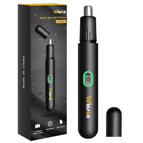 Precision Nose Hair Trimmer ? 360¡Æ Safe & Efficient Electric Trimming, USB Rechargeable, Waterproof, for Nose, Ear, Eyebrows, and Beard Grooming