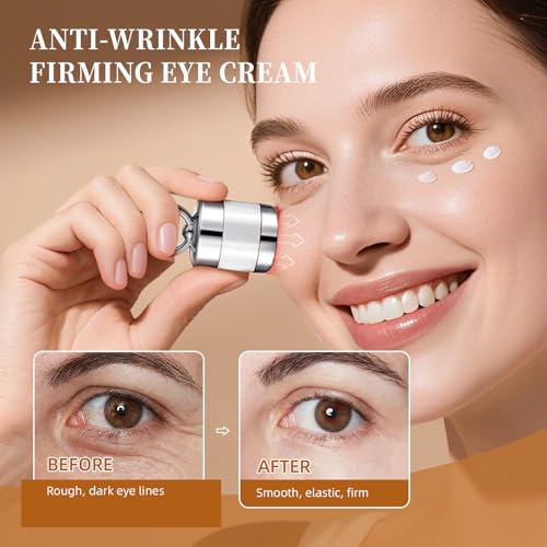 AH-8 Firming Neck Cream & Eye Cream Bundle, Electric Massage Eye Cream for Dark Circle, Neck Cream for Firm and Smooth of Fine Lines, Deep Moisturizing Skincare, Tightening & Revitalizing