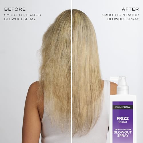John Frieda Frizzease Smooth Operator Blowout Spray, Texture Spray for Hair, Hair Gloss in a Spray, Heat Protection Spray for Hair, 6.77 Oz