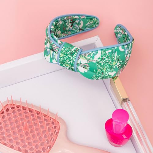Lilly Pulitzer Low Know Headband for Women, Colorful Knotted Headband, Cute Hair Accessories for Women (Blossom Views)