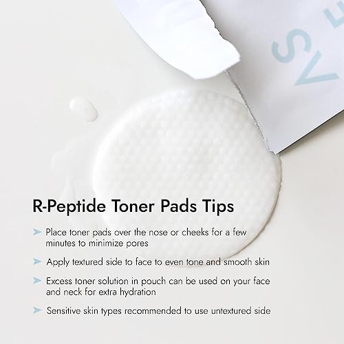 AS OF TODAY R-Peptide Toner Pads (60 Pads) | Exfoliating Face Pad with Peptides & Niacinamide | Pore Minimizing Toner for Acne-Prone & Oily Skin | Hydrating Korean Skincare | Clean Beauty