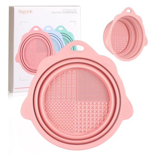 Etercycle Foldable Silicone Makeup Brush Cleaner Bowl - Pink