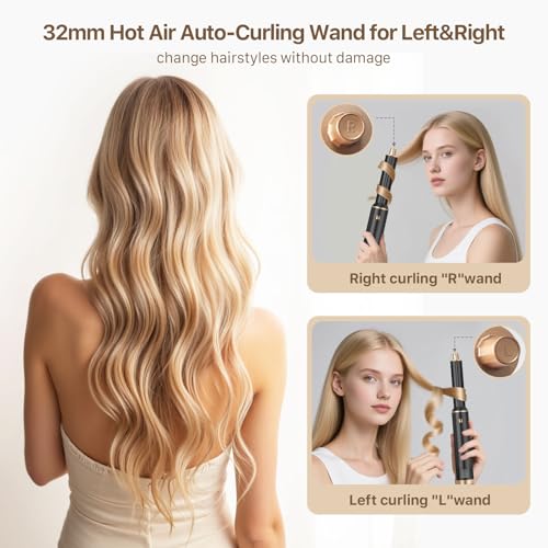 5 in 1 Hot Air Brush Styler Set - 800W Hair Dryer Comb
