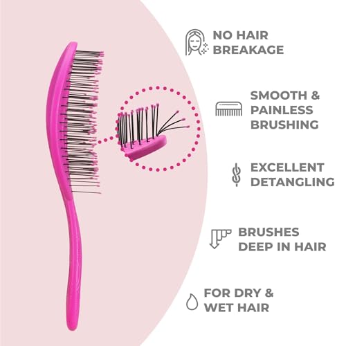 Ninabella Organic Detangling Hair Brush for All Hair Types