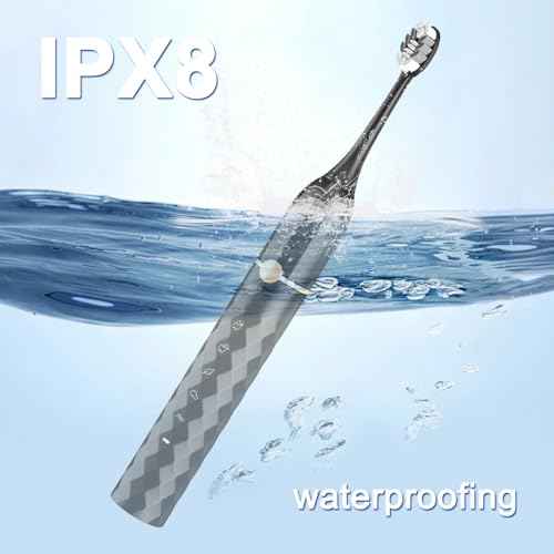 Electric Toothbrush Set, Equipped with 10 Brush Heads and Travel case, IPX8 Waterproof, 2-Minute Timer, 42000 high-Frequency Vibrations, 5 Modes, The First Choice for Gift Giving