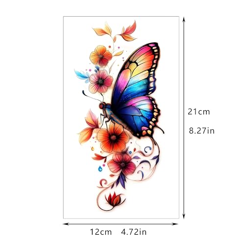 Boho Waterproof Temporary Tattoos for Women - 24pcs Vivid Art