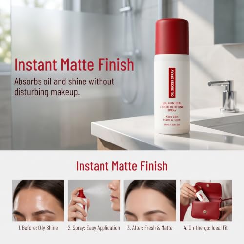 Oil Blotting Paper Spray 1.33 oz – Instant Shine Control Mist
