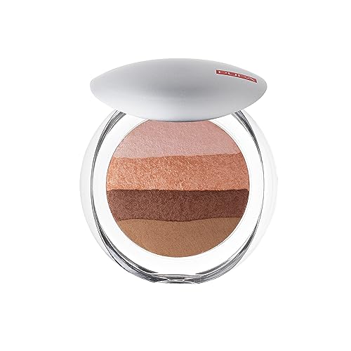 PUPA Milano Luminys Baked All Over Illuminating Blush-Powder - Moisturize And Protect Skin - Soft And Velvet Smooth Finish - Silky And Light Texture - 4 Tone Compact - 02 Stripes Naturals - 0.32 Oz