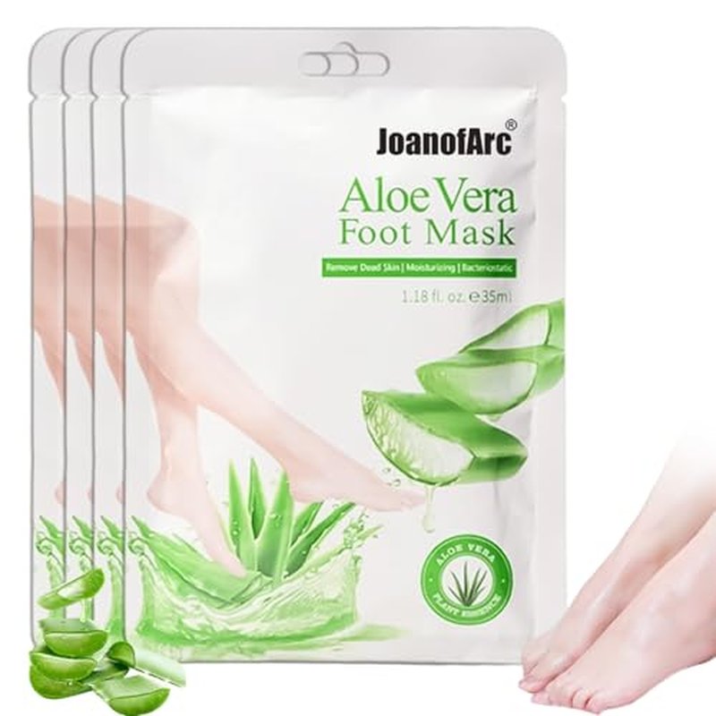 JoanofArc Foot Peeling Mask - Moisturizing Exfoliating Treatment, 4 Pack