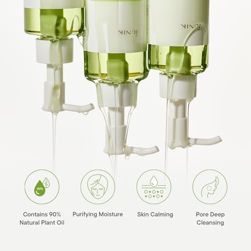 IUNIK Centella Asiatica Cleansing Oil - Pore & Sebum Control Oil Cleanser | Makeup & Sunscreen Remover for Women & Men Dry Oily Sensitive Acne-prone Skin Gentle Face & Body Wash Korean Skincare