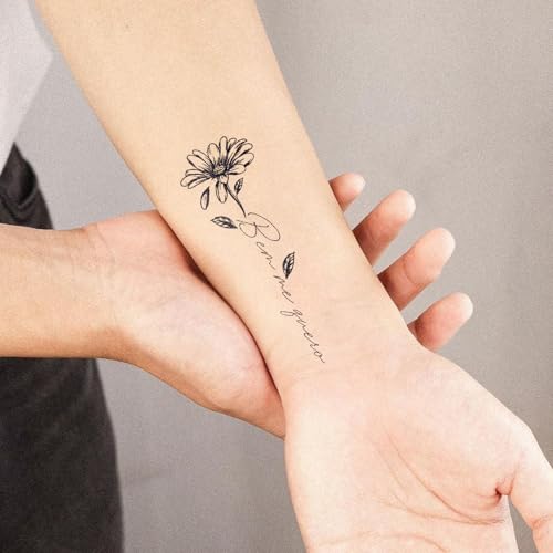 Semi Permanent Tattoo Sheets - Angel Demon Wings & Daisy