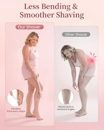 Women’s 2-in-1 Electric Razor for Legs & Body, Painless 6D Shaver with Trimmer