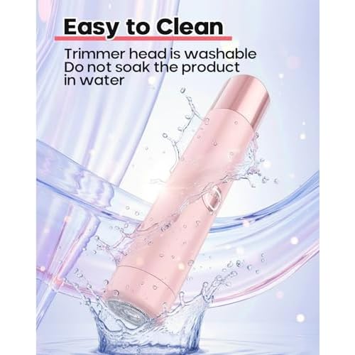 Facial Hair Remover for Women,Rechargeable 2 in 1 Eyebrow Trimmer and Face Shavers for Woman,Facial Razor Women for Eyebrow, Chin,Cheek and Upper-Lip