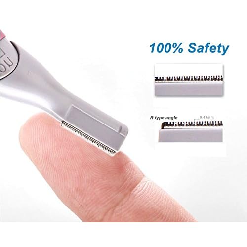 Mini Rotatable Lady Shaver Electric Bikini Facial Precision Trimmer Eyebrow Shaper Razor Kit Underarm Leg Body Hair Remover(Battery Operated) ¡¦