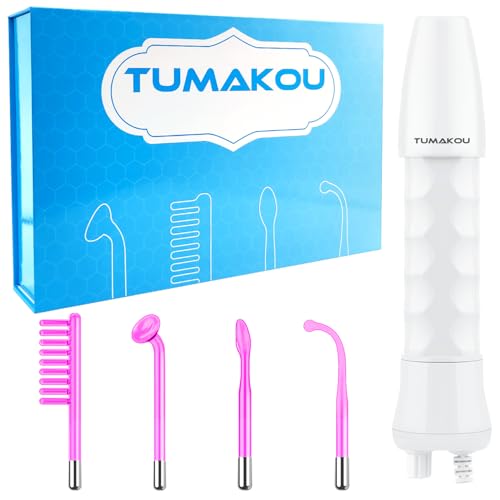 TUMAKOU High Frequency Facial Wand with 4 Tubes