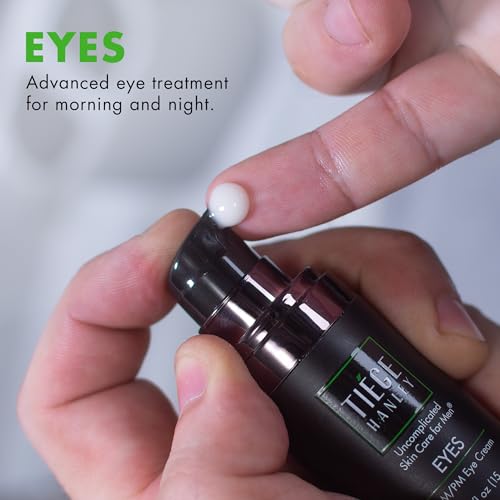 Tiege Hanley Eye Cream for Men, Morning and Night Under Eye Cream With Hyaluronic Acid and Vitamin B3, Helps Reduce the Look of Dark Circles and Puffiness, Anti Aging Men¡¯s Skin Care, 0.5 Oz