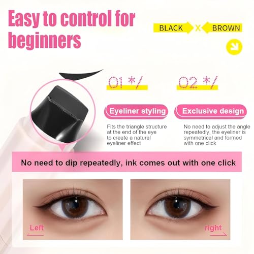 PAGE VINE Winged Eyeliner Stamp Pen - Quick-Dry, Smudge-Proof
