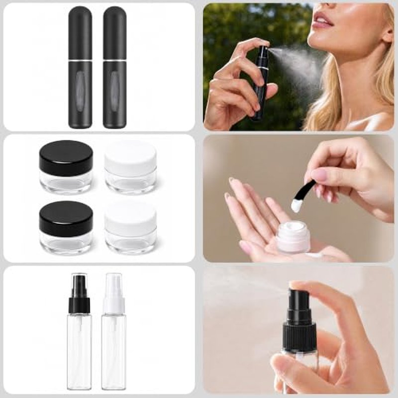 24-Pack Travel Bottles TSA Approved Leak Proof Toiletries Set