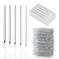 50pcs Disposable Piercing Needles Kit - 12G to 20G Stainless Steel