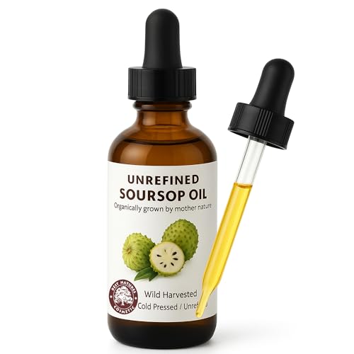 Virgin Soursop Oil (Anona Muricata, Graviola, Guanabana) ? 100% Pure, Organic, Cold-Pressed, Unrefined ? 1oz - 30ml ? Natural Facial Oil & Moisturizer for Dry, Damaged, or Sensitive Skin.