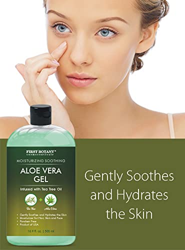 Aloe Vera Gel with Tea Tree Oil - 16.9 oz Pure Moisturizer
