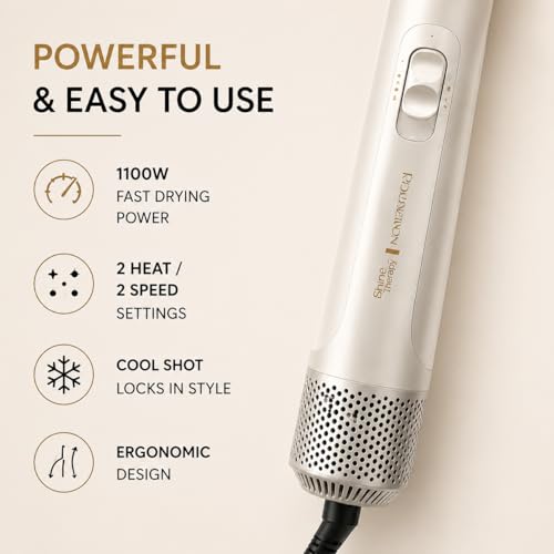 Remington Shine Therapy 2.4” Oval Hair Dryer Brush with Keratin & Argan Oil