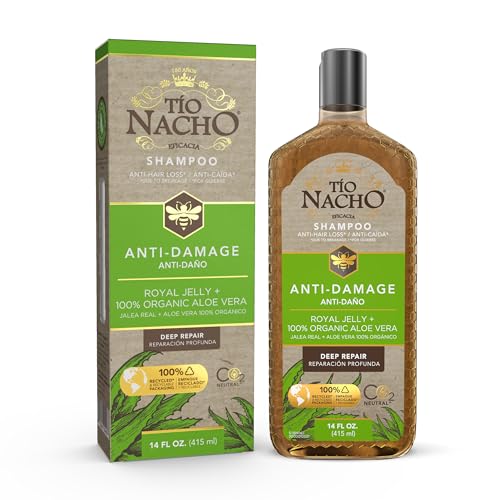 Tio Nacho Shampoo, 14 Oz - Organic Aloe Vera Deep Repair, Paraben Free, Silicone Free, for Dry Damaged Frizzy Hair