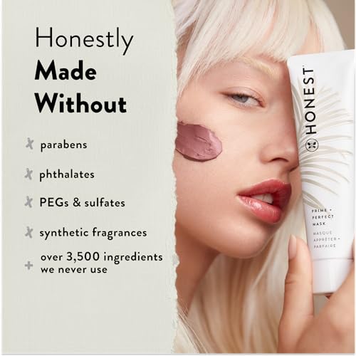 Honest Beauty Antioxidant-Rich Moisturizing Prime + Perfect Mask | Smooths, Firms, + Preps | Shea Butter, Superfruits, Vitamin E | EWG Verified, Vegan + Cruelty Free | 2 fl oz