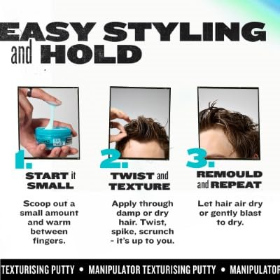 Bed Head Manipulator Hair Putty 2-Pack – Firm Hold Texturizing Paste