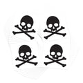 Skull & Crossbones Temporary Tattoos 48-Pack Black