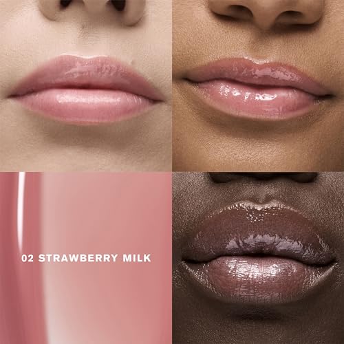 Estée Lauder Glossy Pout Lip Oil in Strawberry Milk - Light Pink, Moisturizing & Plumping, Sheer Tint