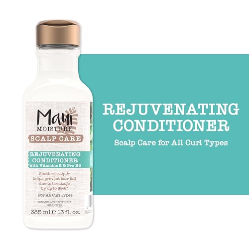 Maui Moisture Scalp Care Rejuvenating Conditioner, Soothing Curly Hair Conditioner with Vitamin E, Pro-Vitamin B5 & Aloe Vera, Silicone-Free, 13 fl. oz