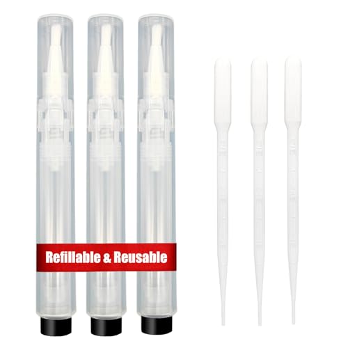 Refillable Cuticle Oil Pen 3 Pack - Mix Variations for Nail and Beauty Care