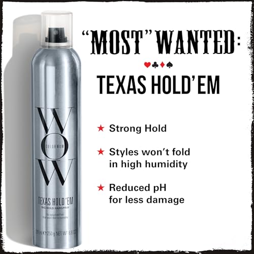 COLOR WOW Texas Hold 'Em Big Hold Hairspray - Extra Hold, Heat & UV Protection