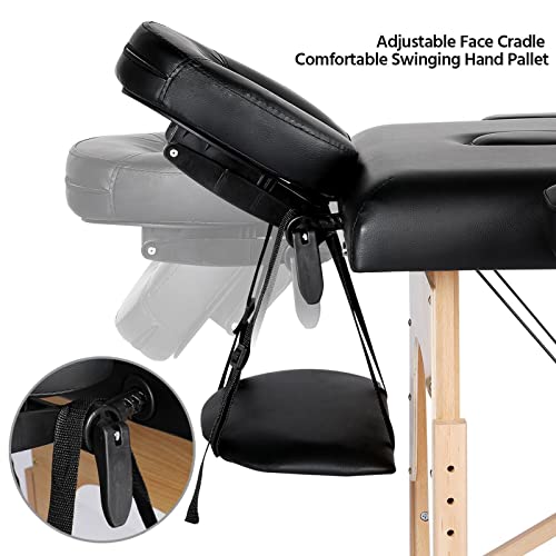Yaheetech 84x24in Portable Massage Table Folding Adjustable Height