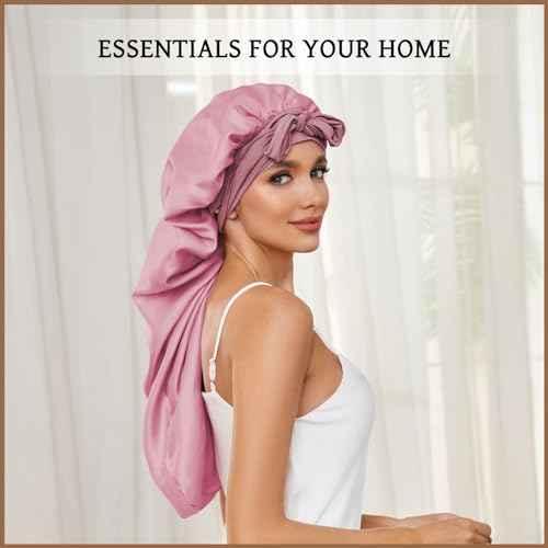 Silk Long Bonnet for Braids & Curly Hair, Silk Satin Bonnet for Sleeping, Extra Large Bonnets for Women Braid
