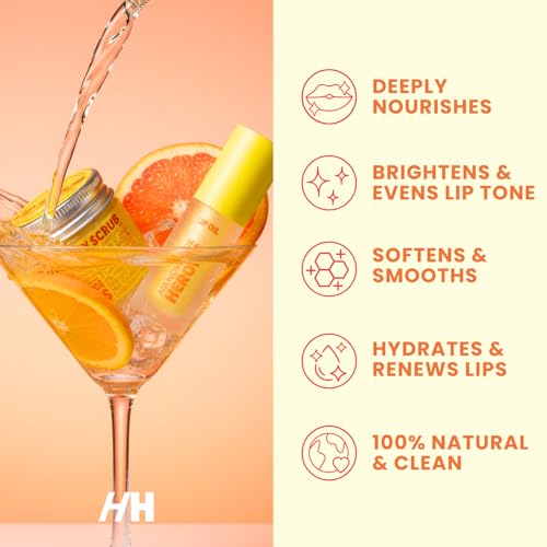 Turmeric Lip Scrub & Vitamin C Oil Set – Natural Exfoliator