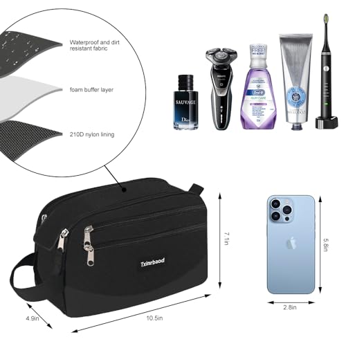 Waterproof Travel Toiletry Bag for Men - Dopp Kit Organizer