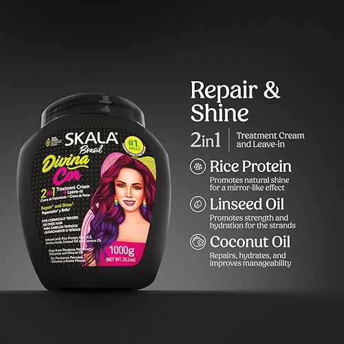 SKALA 2-in-1 Color Treatment Hair Cream - Hydrating Conditioning Mask 35.3oz