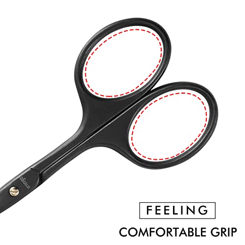 LIVINGO 3.75" Nose Hair Scissors - Curved Safety Blades