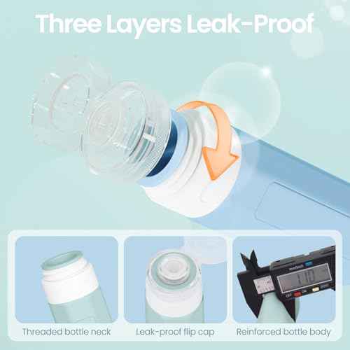 Redfly 17Pack Travel Containers for Toiletries, TSA Approved Silicone Travel Shampoo and Conditioner Bottles, Leak Proof Refillable Squeeze Bottles Traveling Essentials for Women & Men - Grey