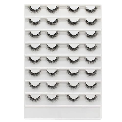 16 Pairs 3D Mink False Eyelashes - Natural Short Lashes